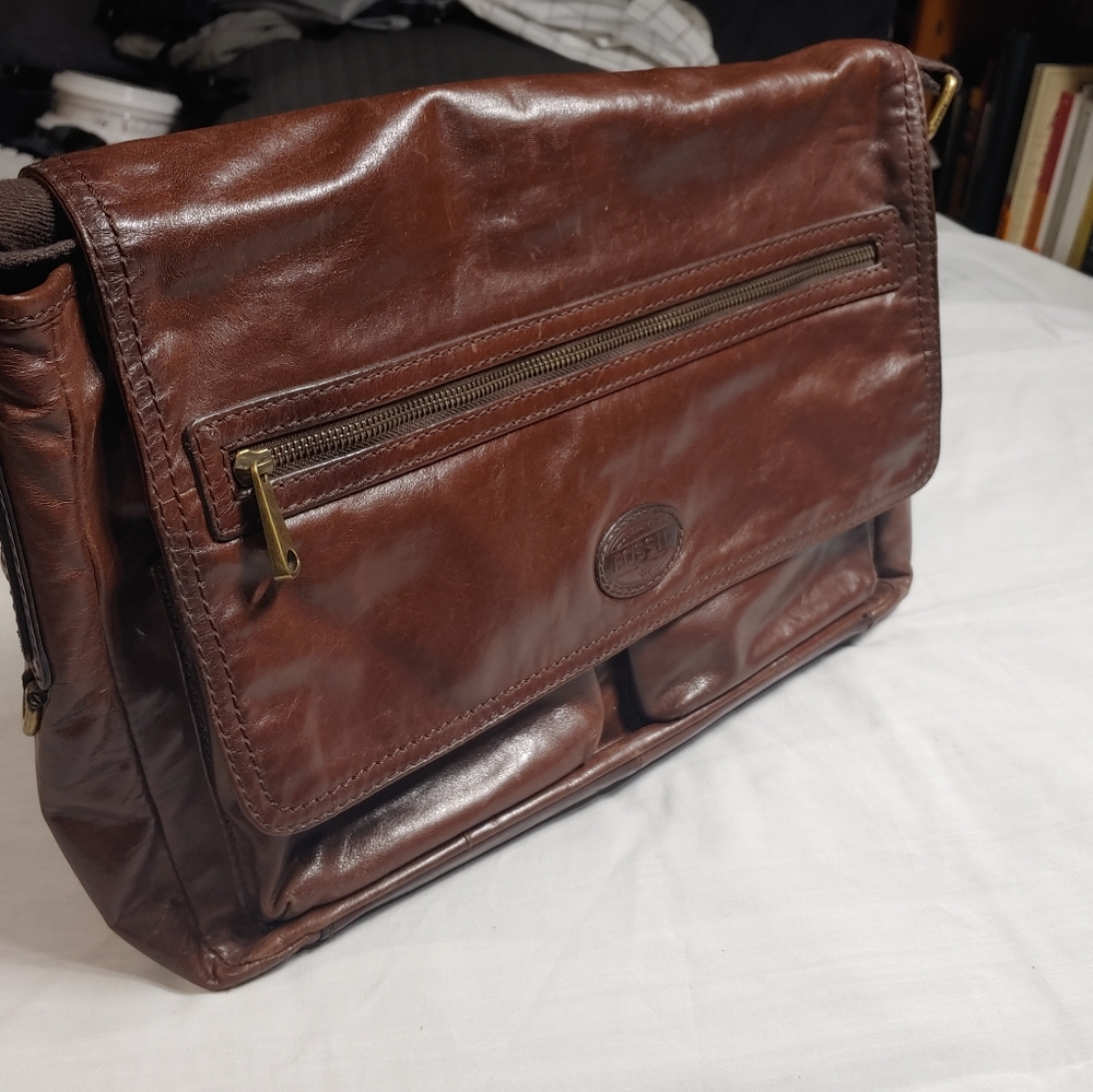 Fossil Leather Laptop Bag